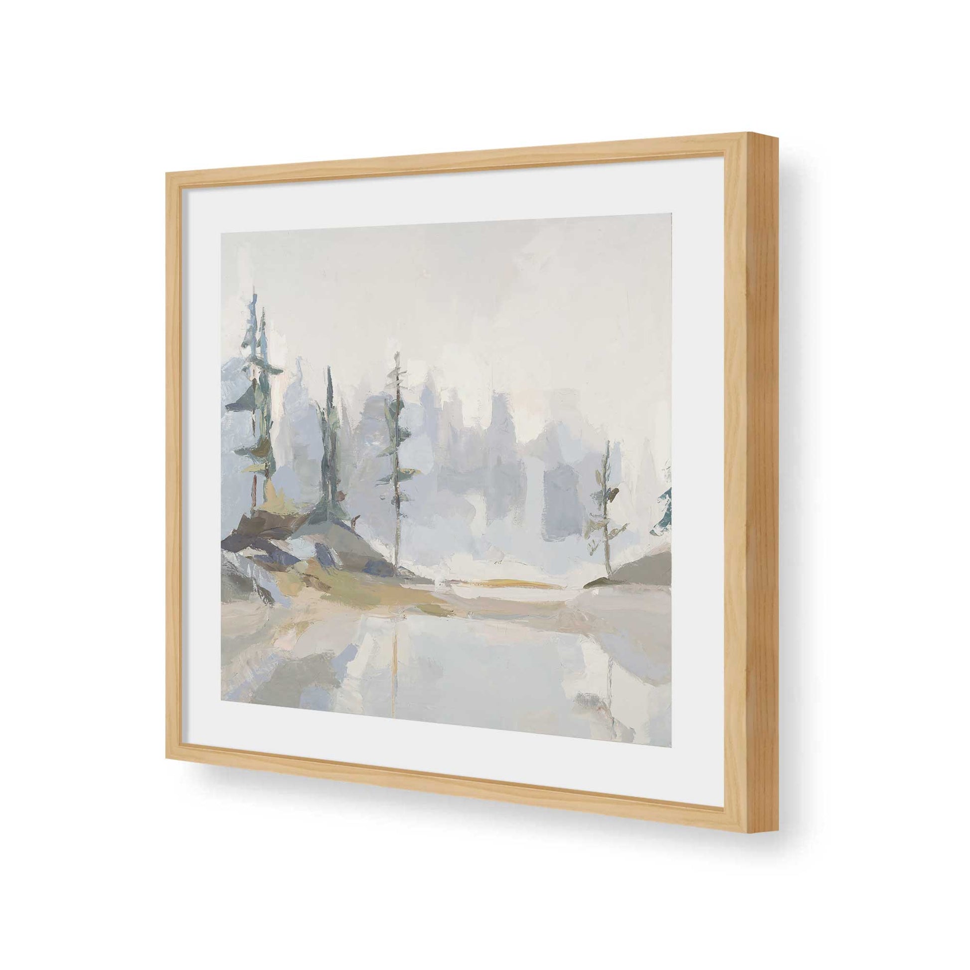 [Color:American Maple], Picture of art in a American Maple frame of the corner