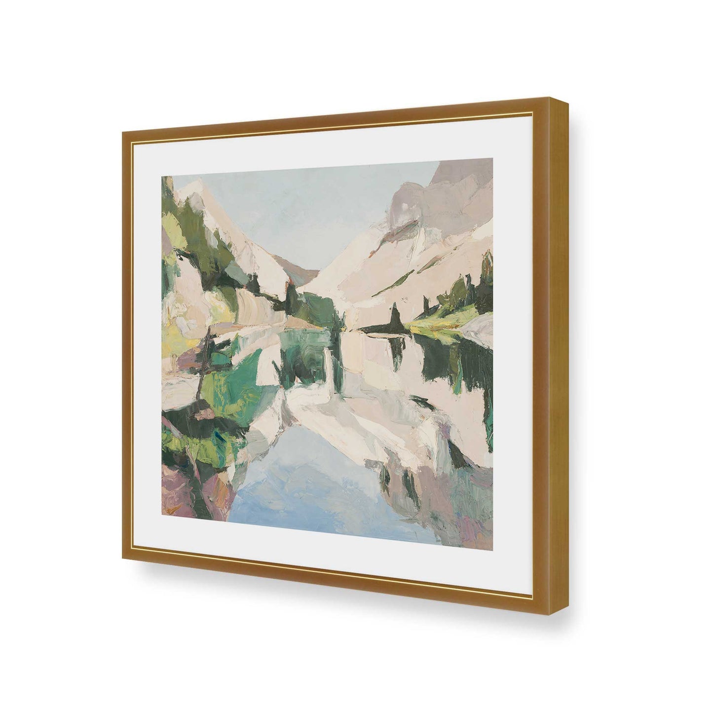 [Color:Polished Gold], Picture of art in a Polished Gold frame of the corner