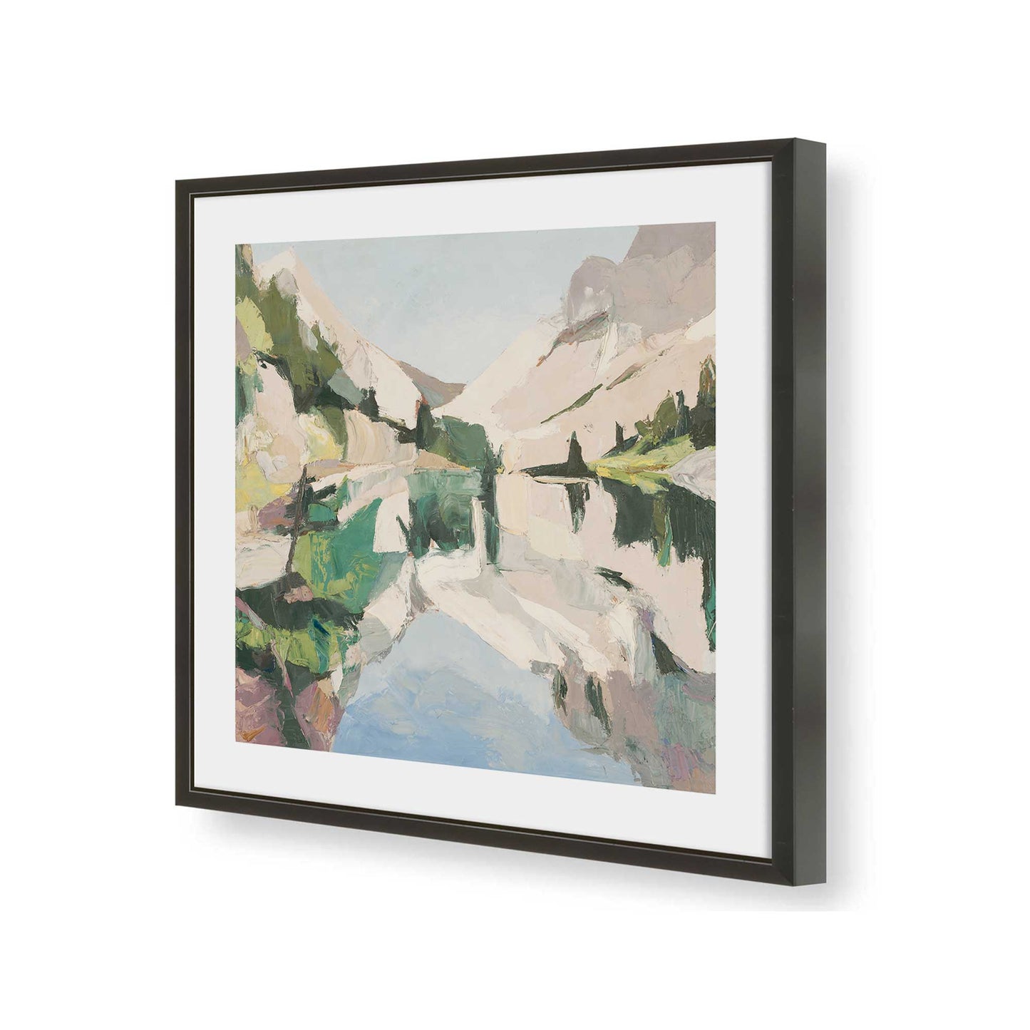 [Color:Satin Black], Picture of art in a Satin Black frame of the corner