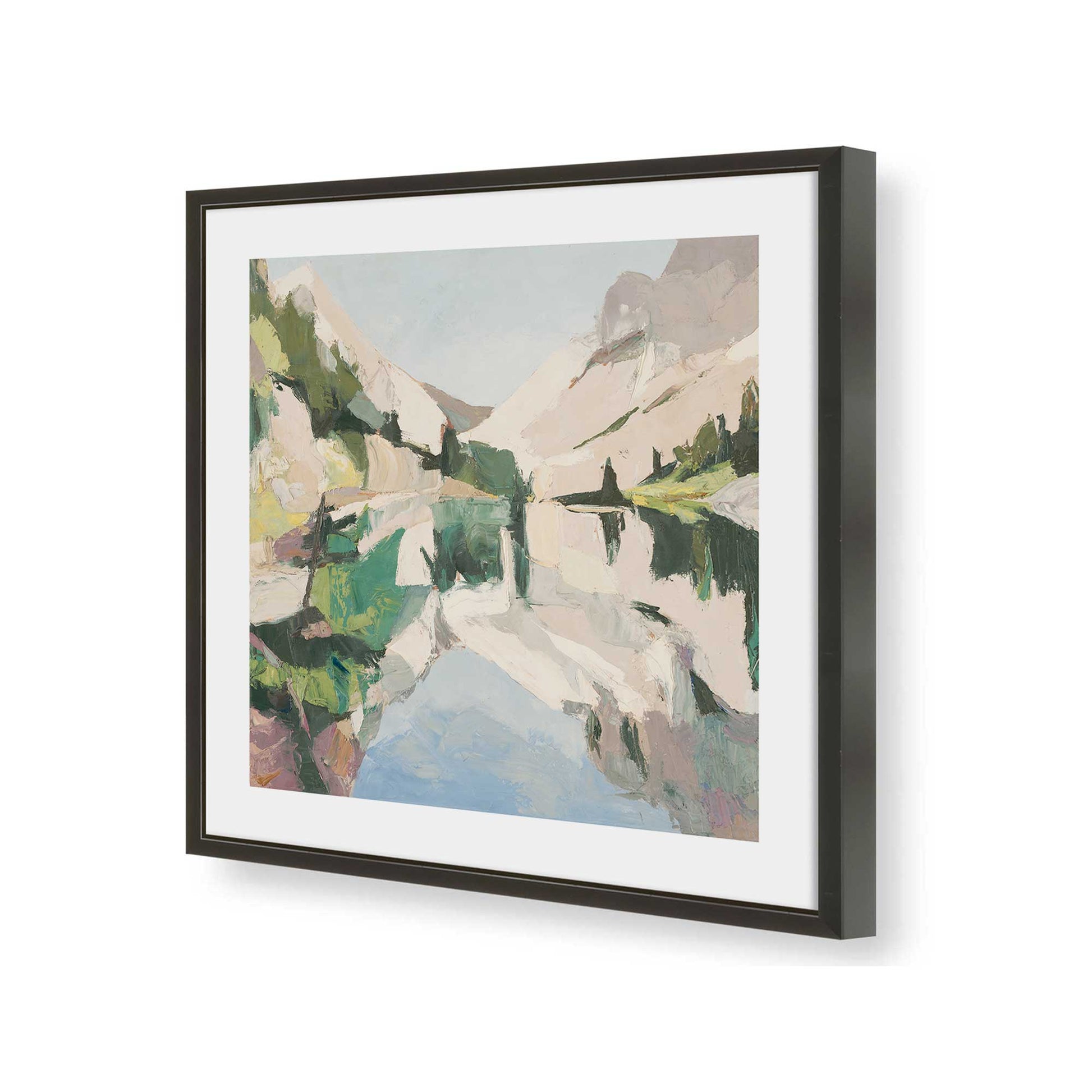 [Color:Satin Black], Picture of art in a Satin Black frame of the corner