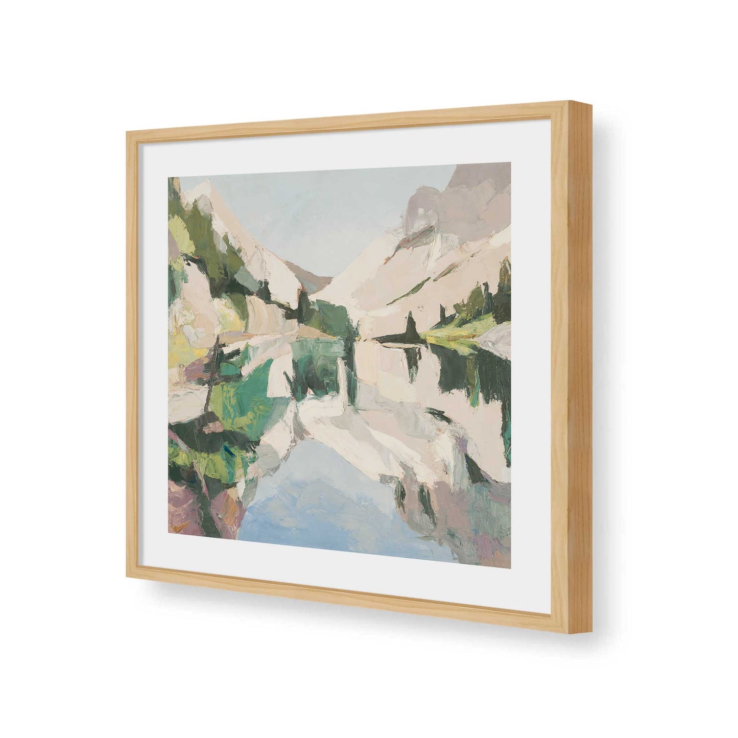 [Color:American Maple], Picture of art in a American Maple frame of the corner