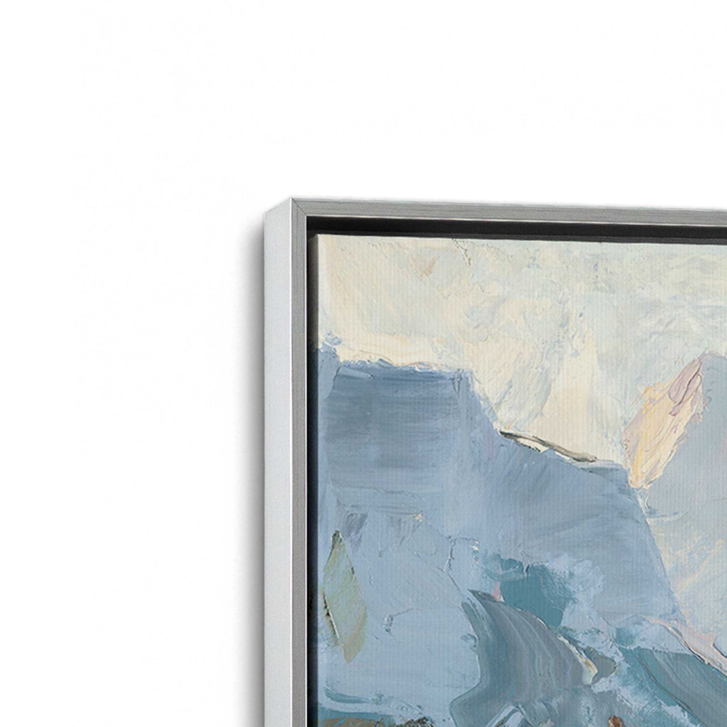 [Color:Polished Chrome], Picture of art in a Polished Chrome frame at an angle