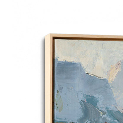 [Color:American Maple], Picture of art in a American Maple frame at an angle