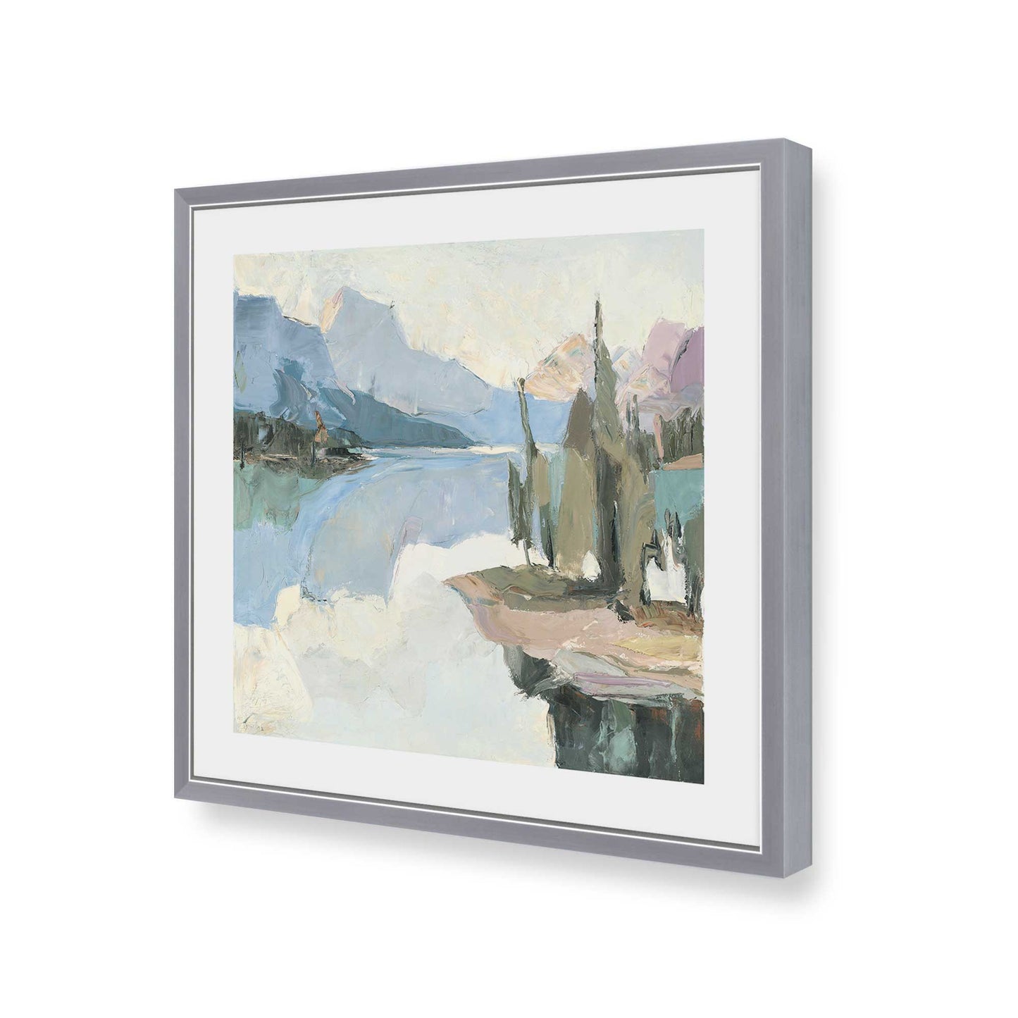 [Color:Polished Chrome], Picture of art in a Polished Chrome frame of the corner