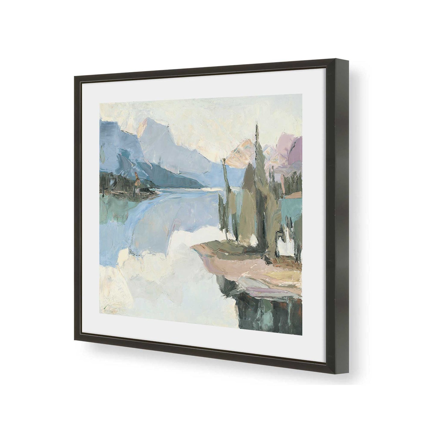 [Color:Satin Black], Picture of art in a Satin Black frame of the corner