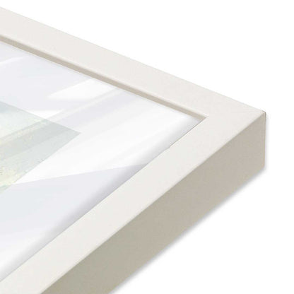 [Color:Opaque White], Picture of art in a Opaque White frame at an angle