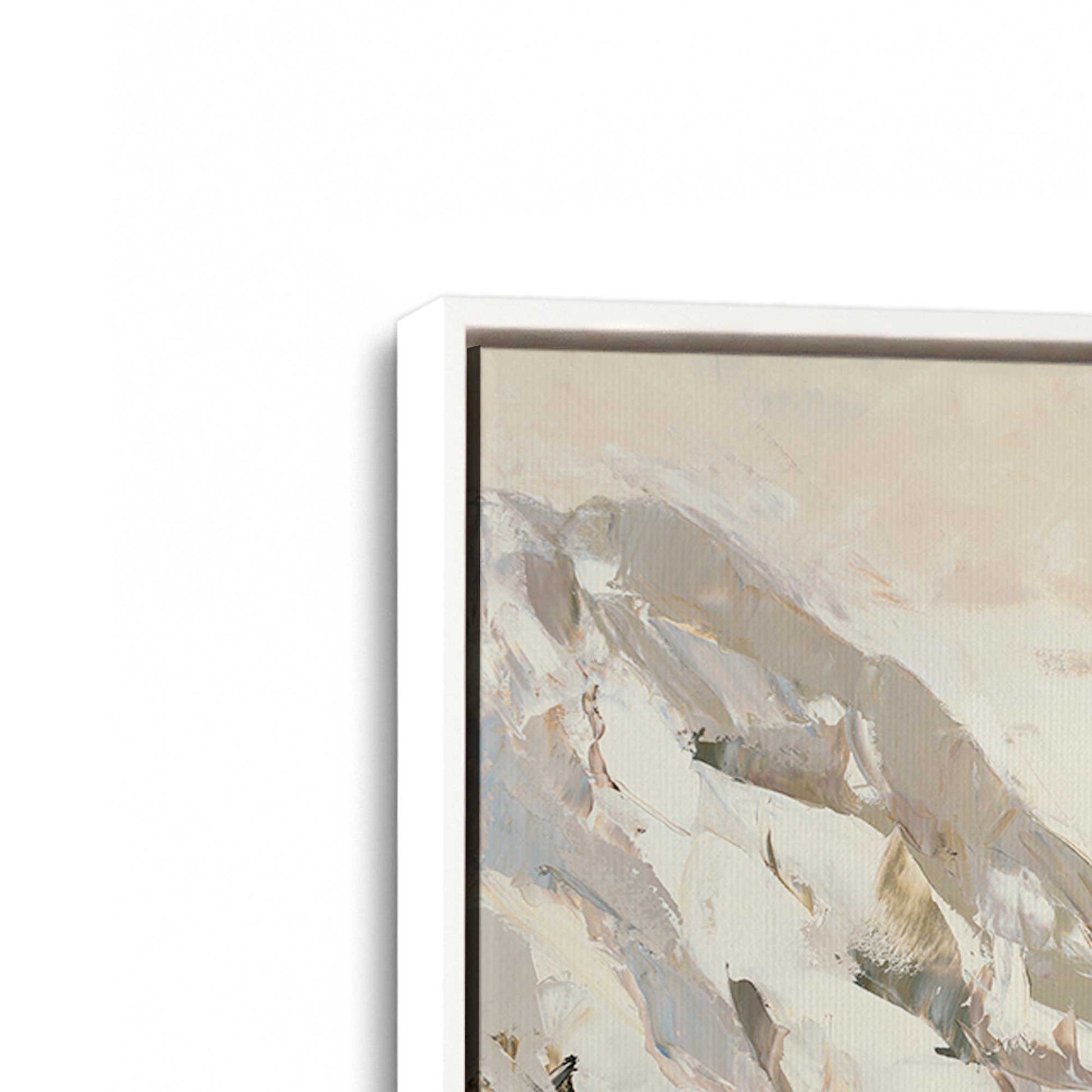 [Color:Opaque White], Picture of art in a White frame at an angle