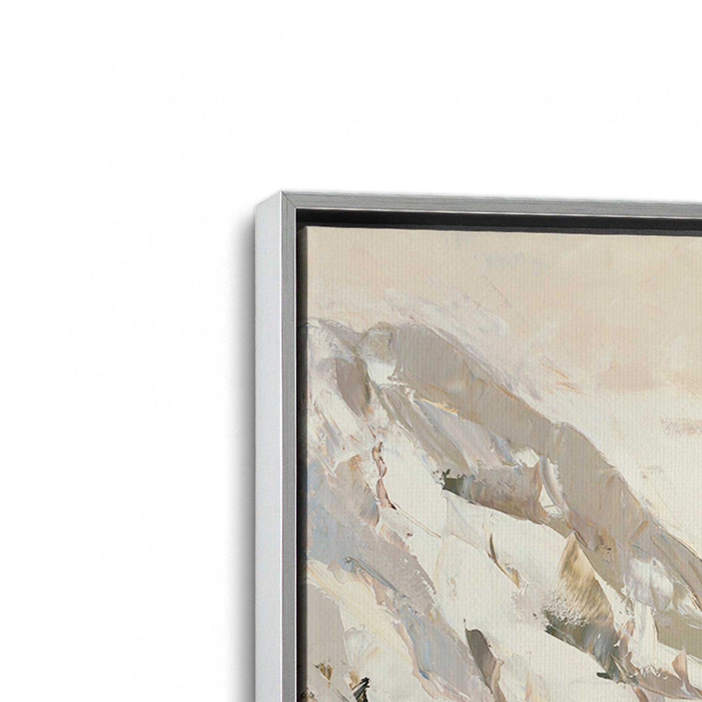 [Color:Polished Chrome], Picture of art in a Polished Chrome frame at an angle