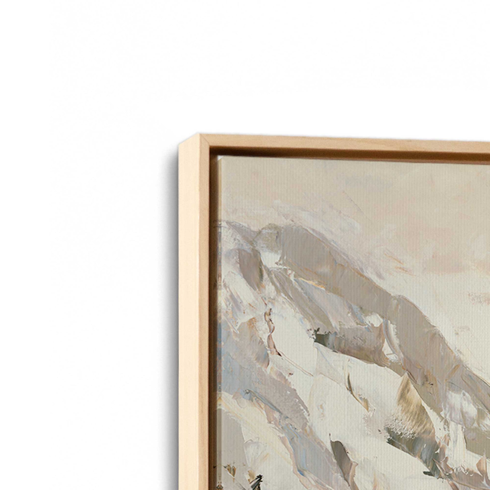 [Color:American Maple], Picture of art in a American Maple frame at an angle