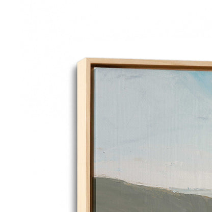 [Color:American Maple], Picture of art in a American Maple frame at an angle
