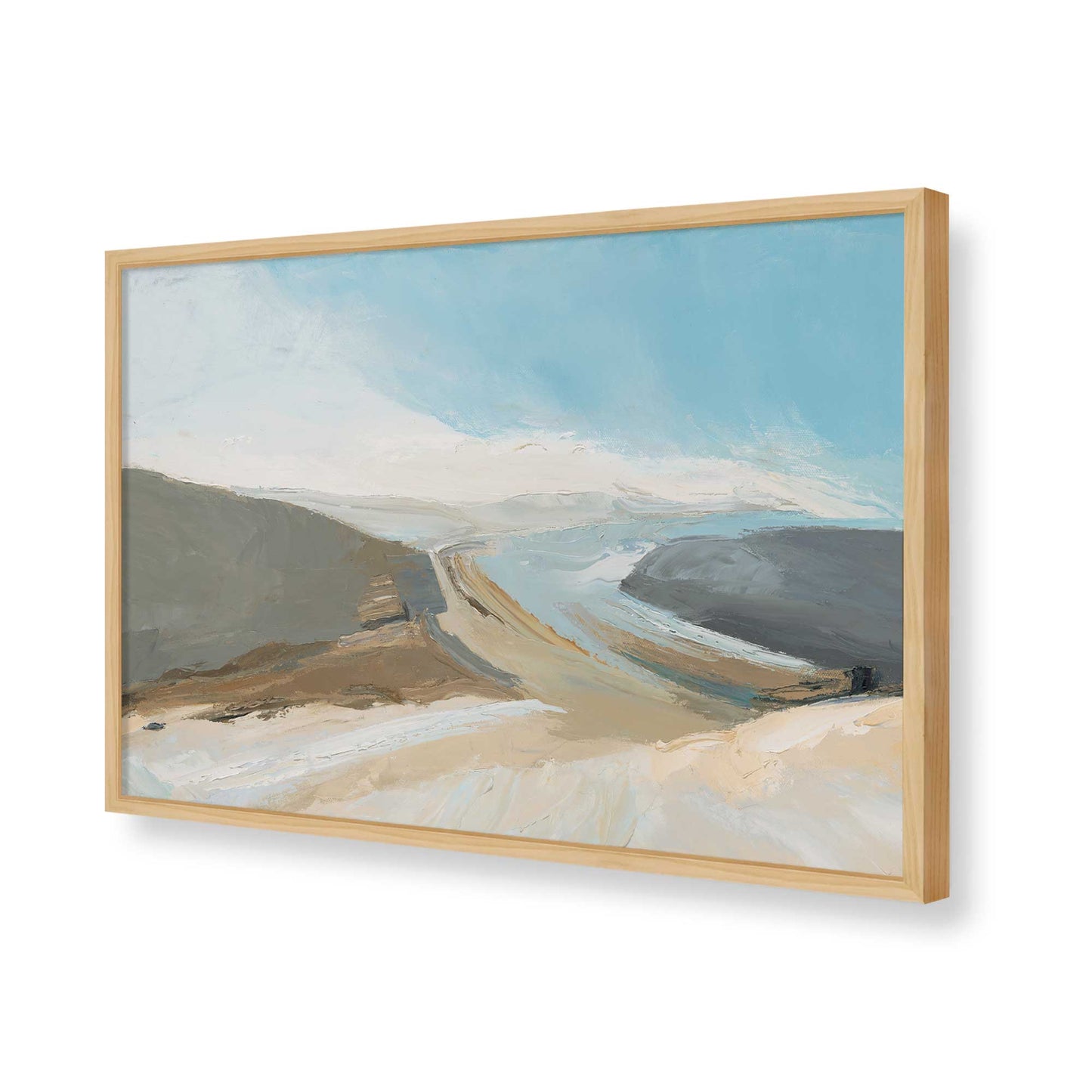 [Color:American Maple], Picture of art in a American Maple frame of the corner