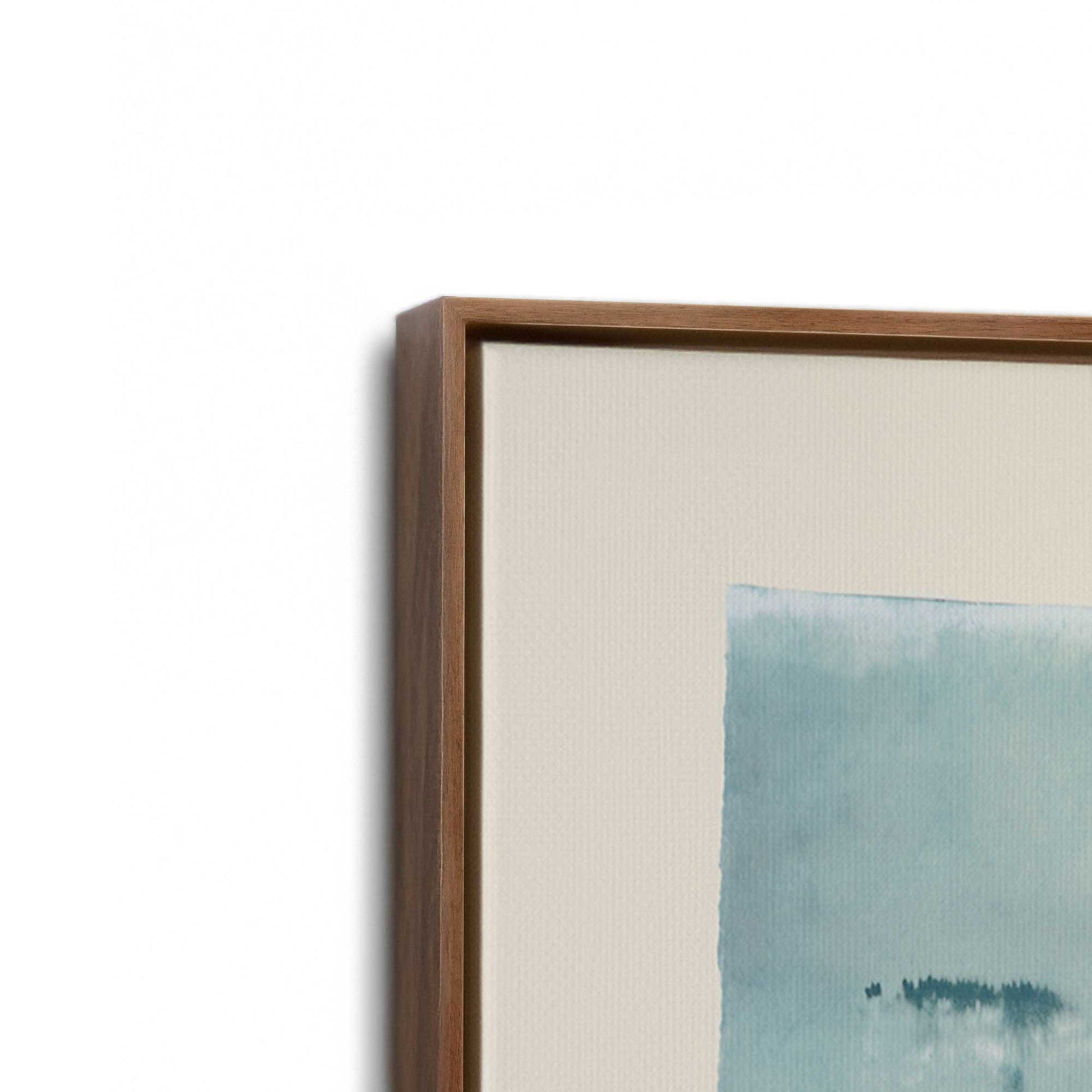 [Color:Walnut], Picture of art in a Walnut frame at an angle