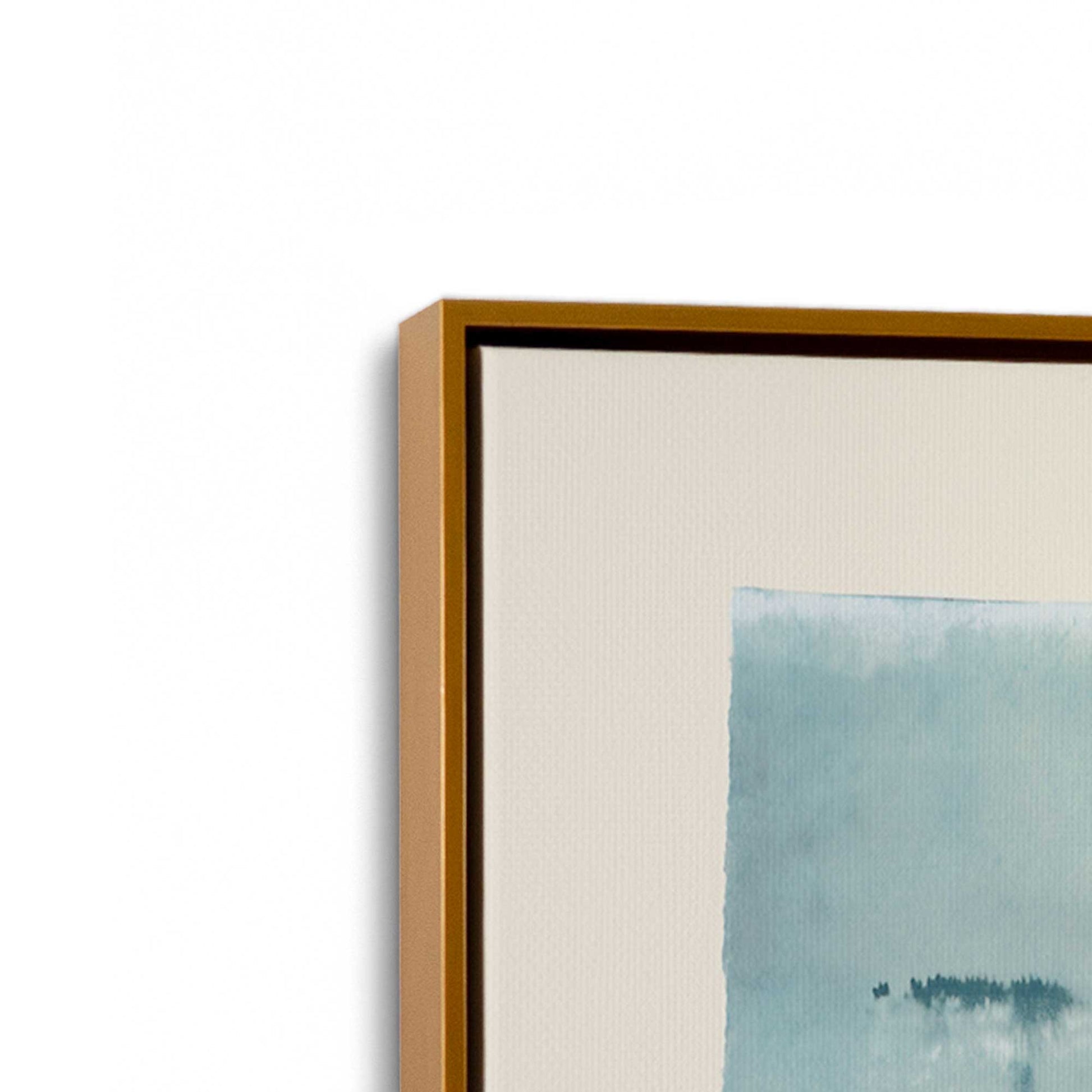 [Color:Polished Gold], Picture of art in a Polished Gold frame at an angle