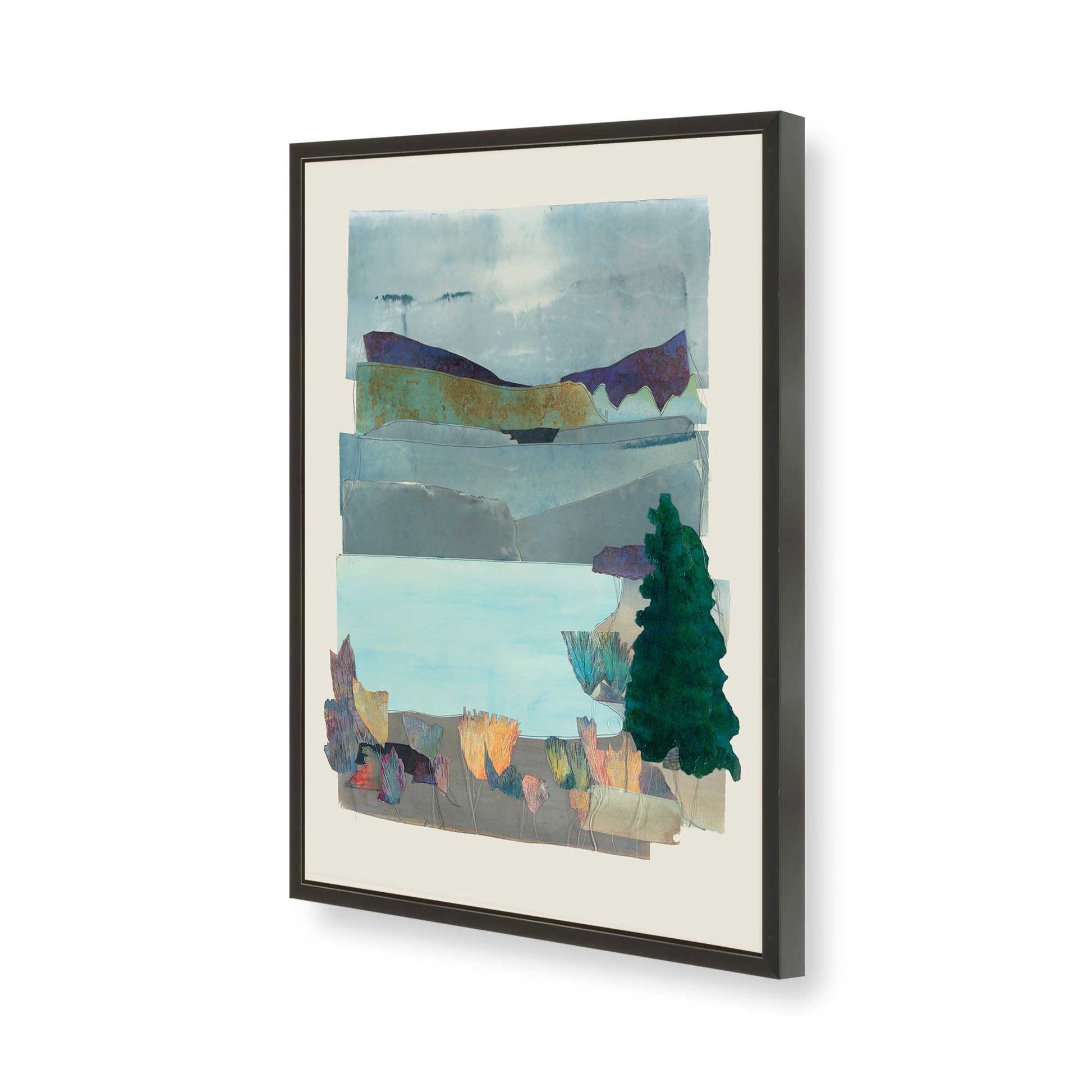 [Color:Satin Black], Picture of art in a Satin Black frame of the corner