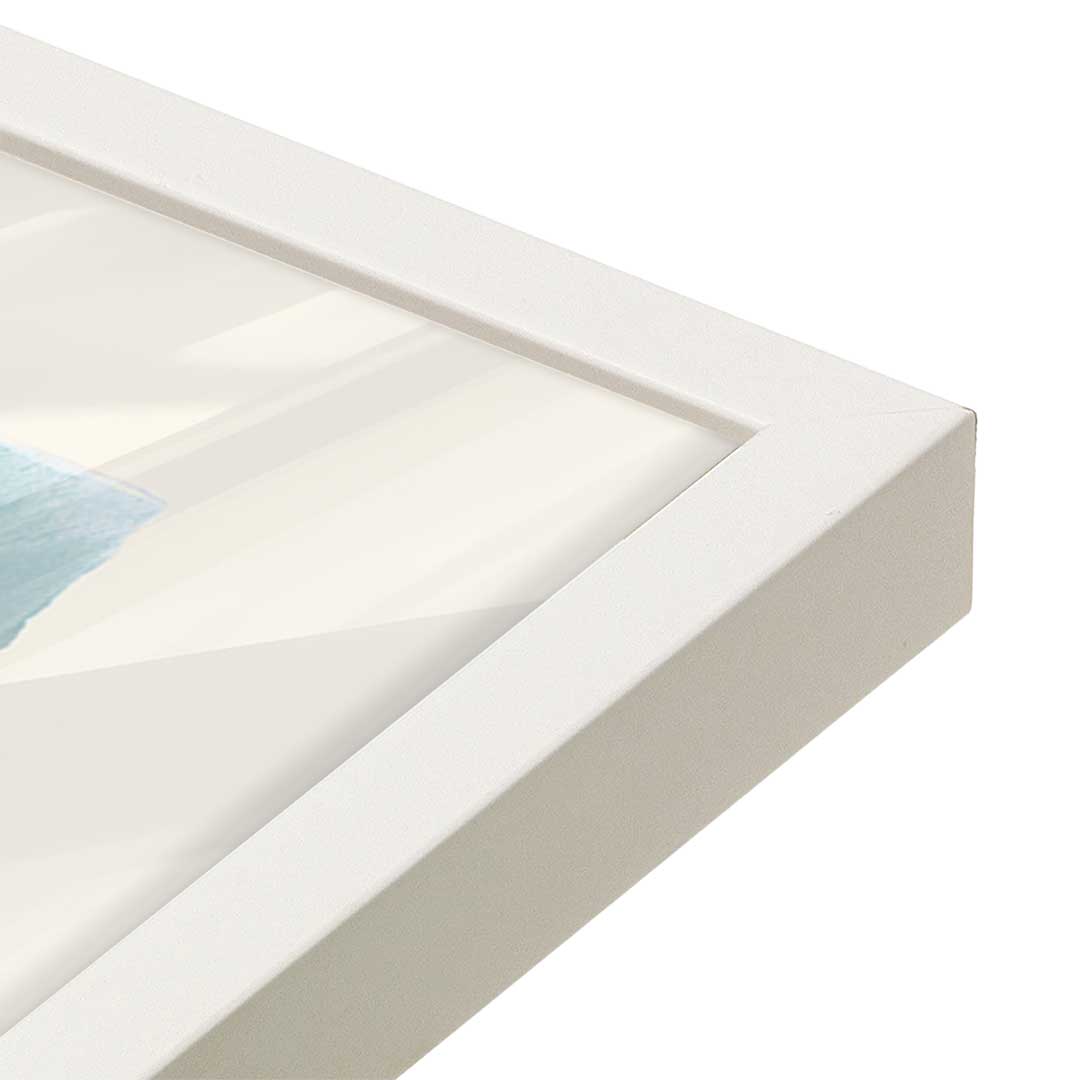 [Color:Opaque White], Picture of art in a Opaque White frame at an angle