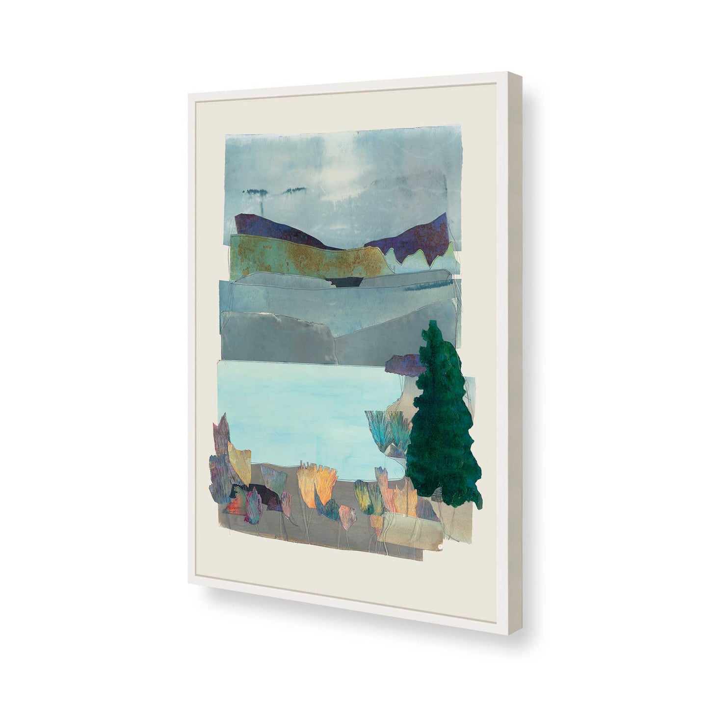 [Color:Opaque White], Picture of art in a Opaque White frame of the corner