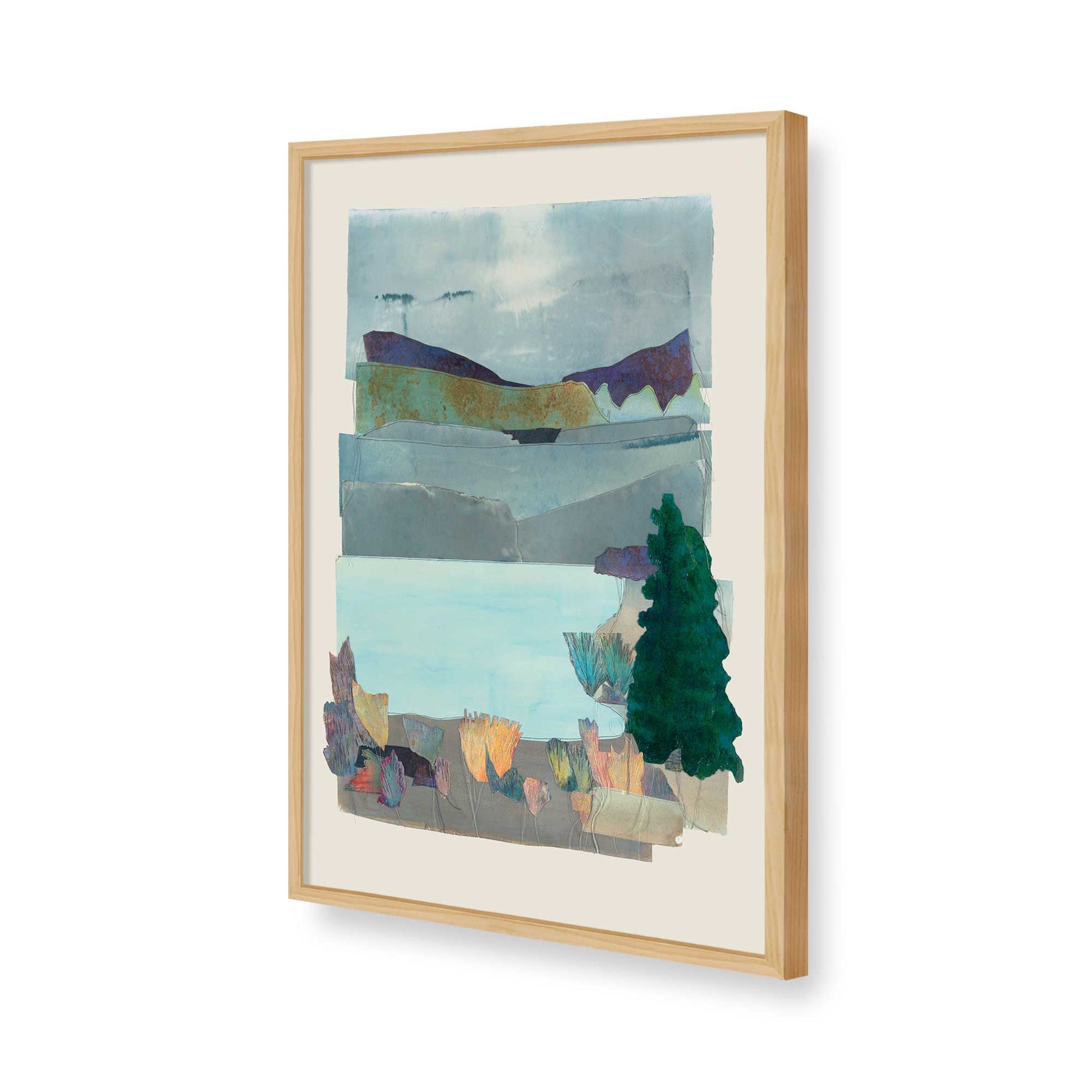 [Color:American Maple], Picture of art in a American Maple frame of the corner