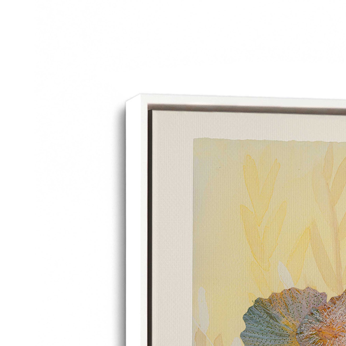 [Color:Opaque White], Picture of art in a White frame at an angle