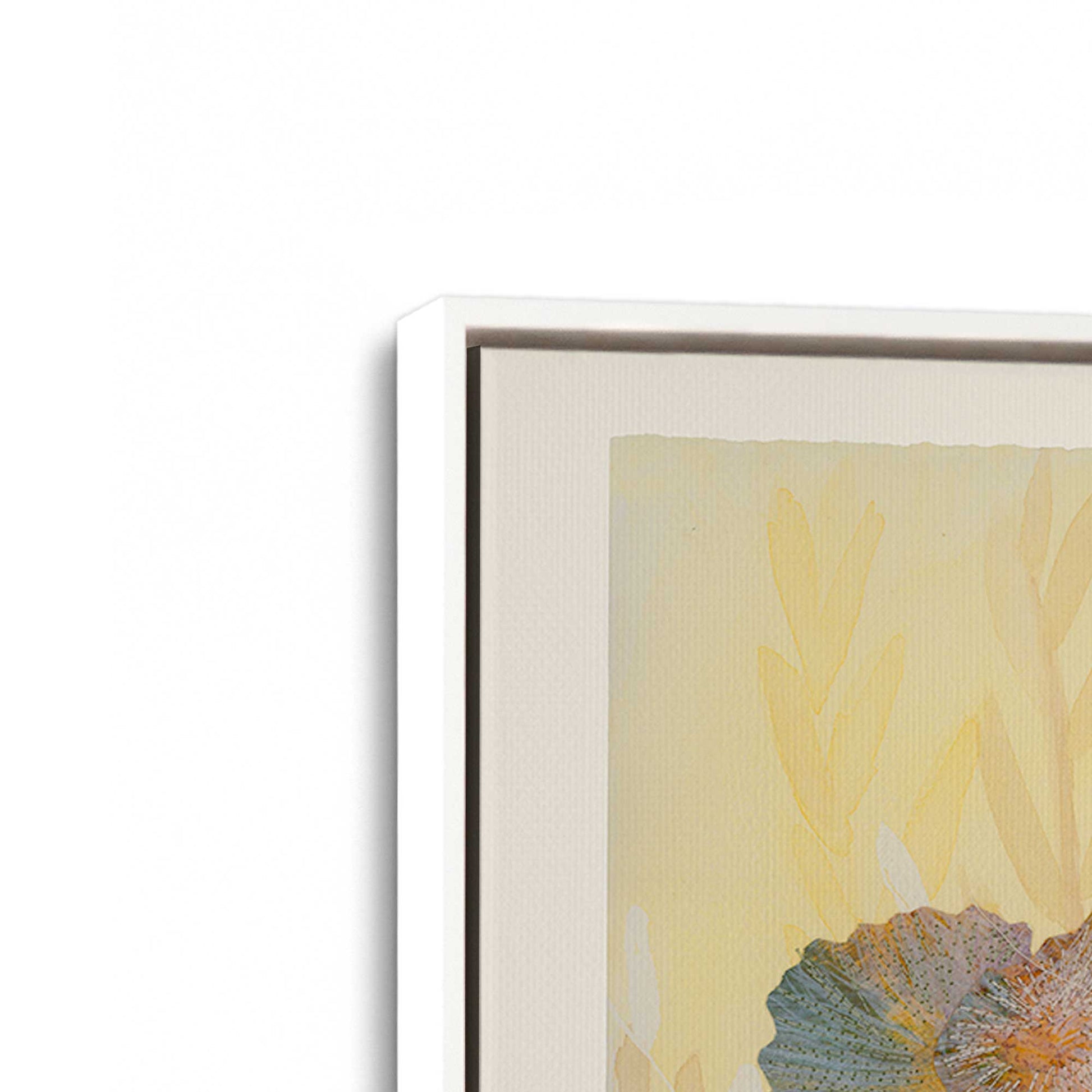 [Color:Opaque White], Picture of art in a White frame at an angle
