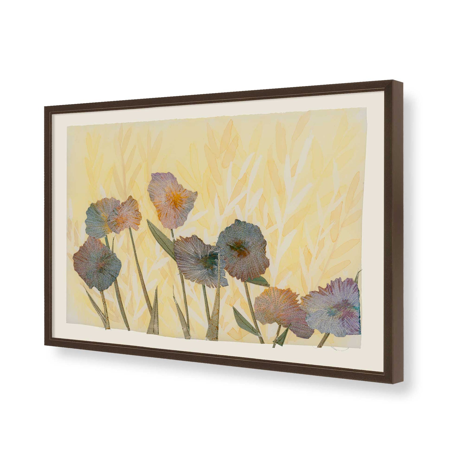 [Color:Brown], Picture of art in a Brown frame of the corner