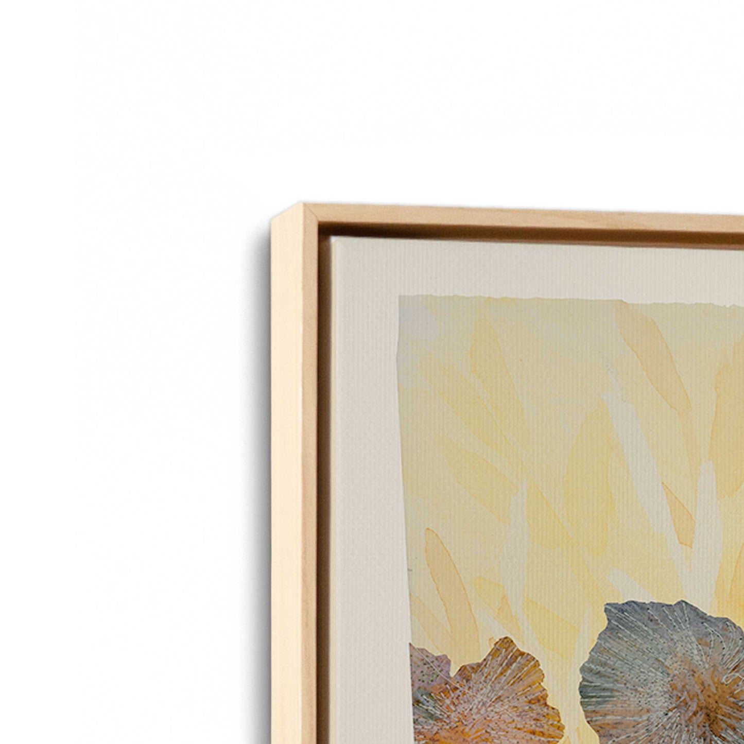 [Color:American Maple], Picture of art in a American Maple frame at an angle