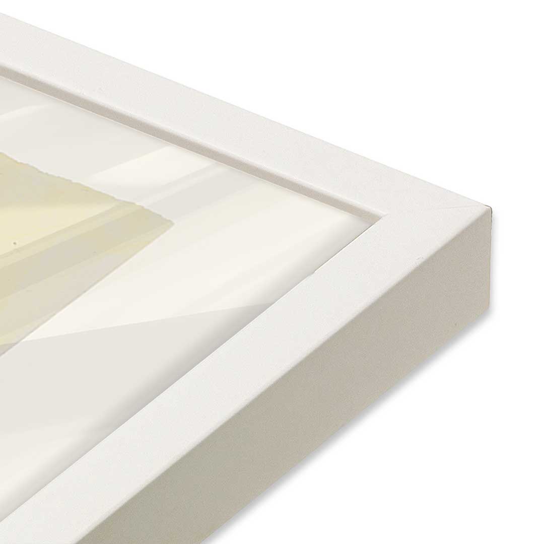 [Color:Opaque White], Picture of art in a Opaque White frame at an angle