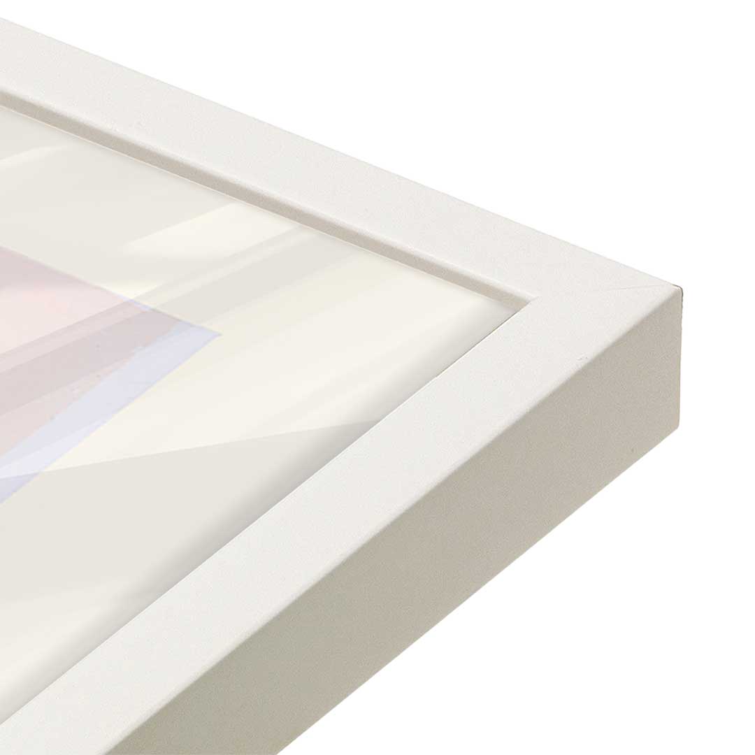 [Color:Opaque White], Picture of art in a Opaque White frame at an angle