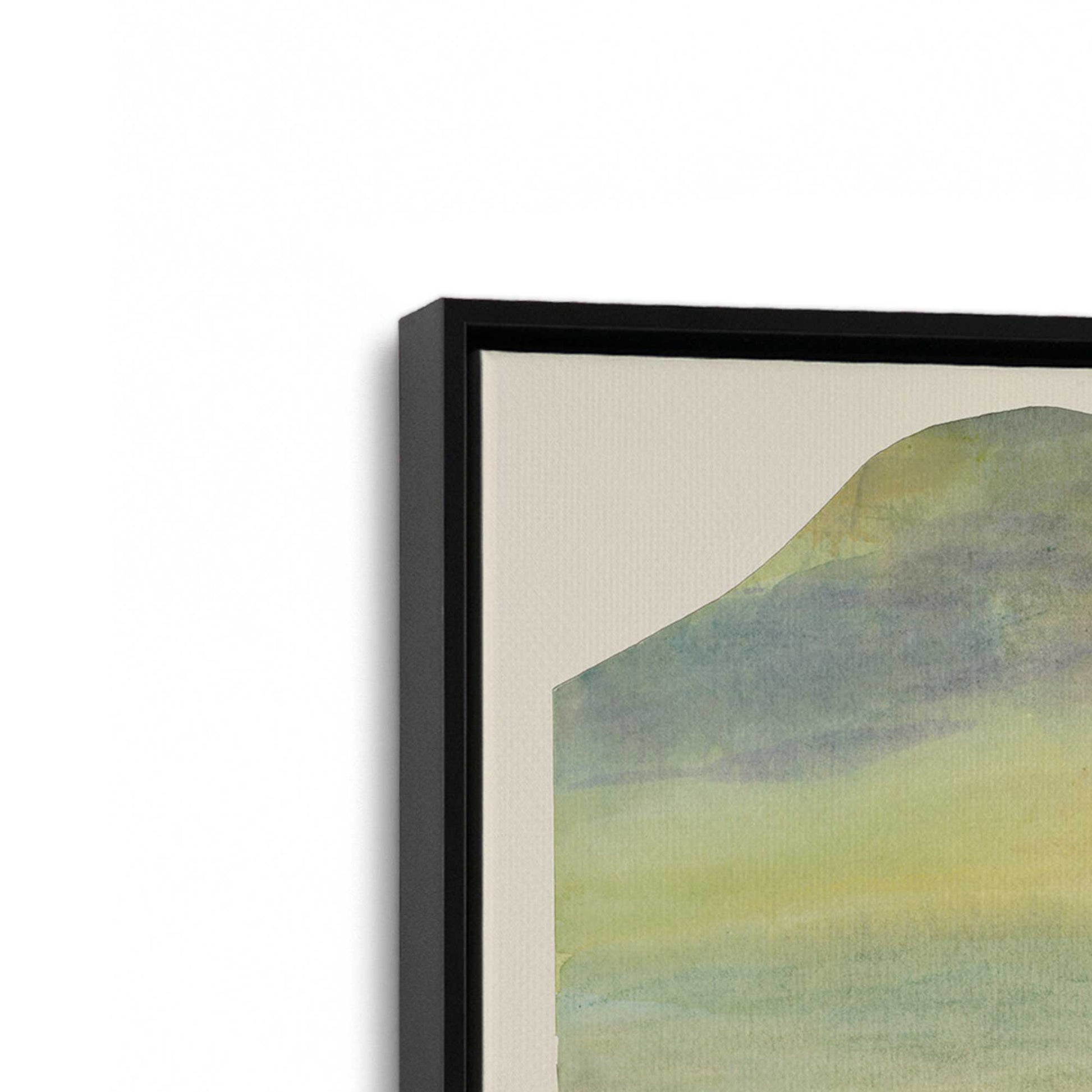 [Color:Satin Black], Picture of art in a Satin Black frame at an angle