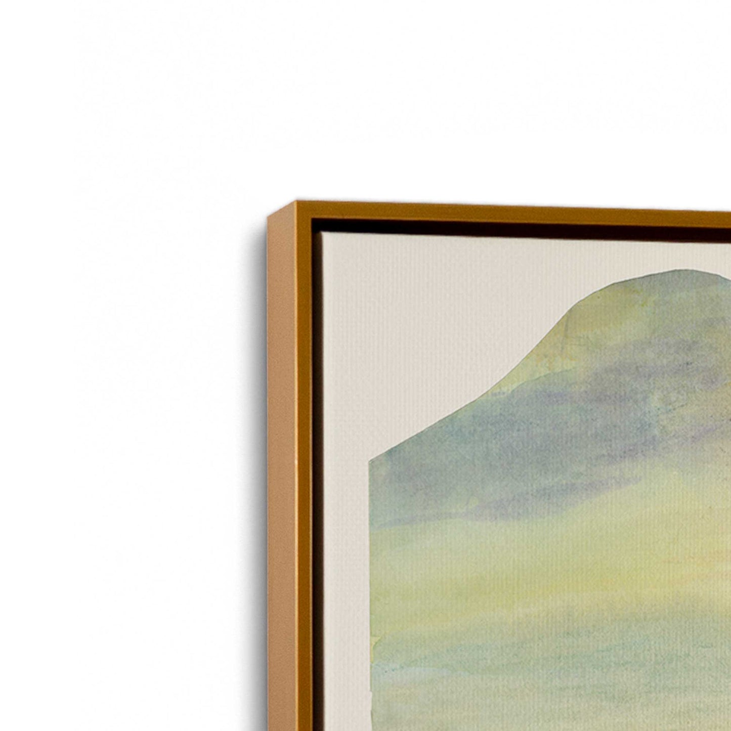 [Color:Polished Gold], Picture of art in a Polished Gold frame at an angle