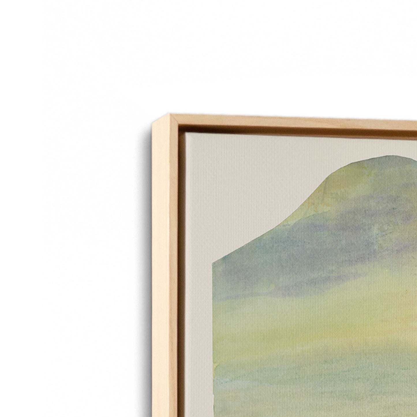 [Color:American Maple], Picture of art in a American Maple frame at an angle