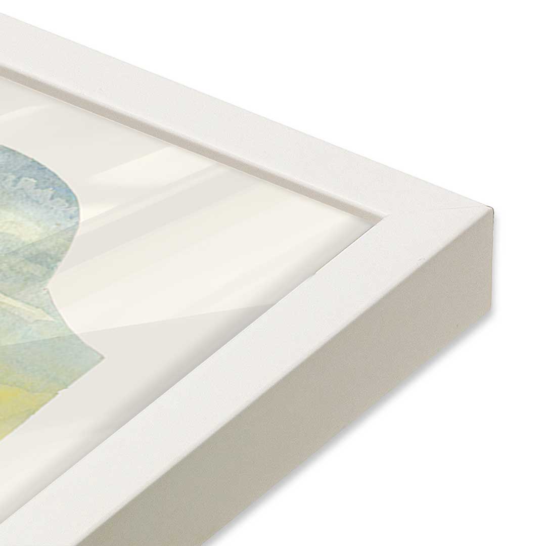 [Color:Opaque White], Picture of art in a Opaque White frame at an angle