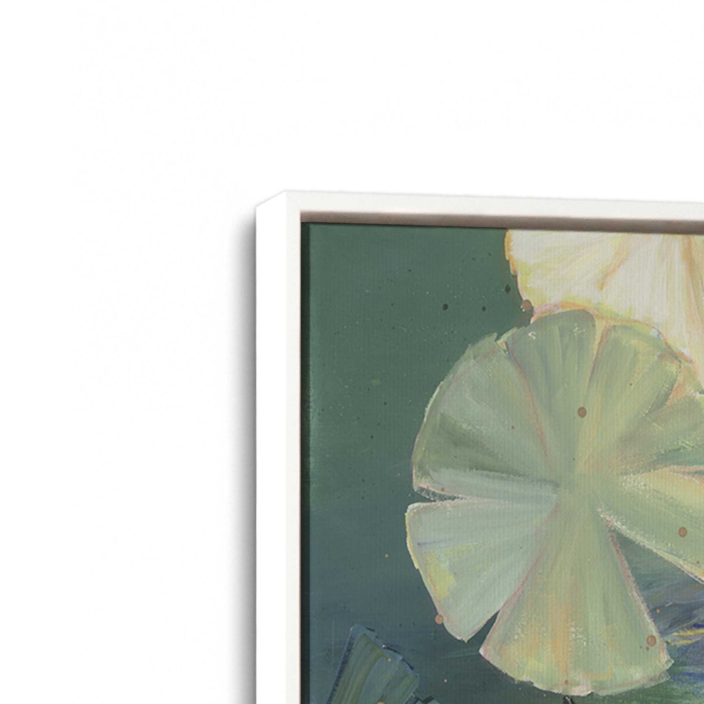 [Color:Opaque White], Picture of art in a White frame at an angle