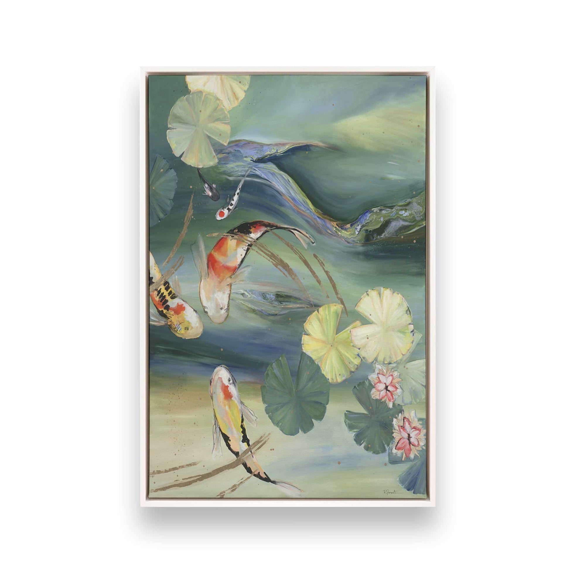 [Color:Opaque White], Picture of art in a White frame