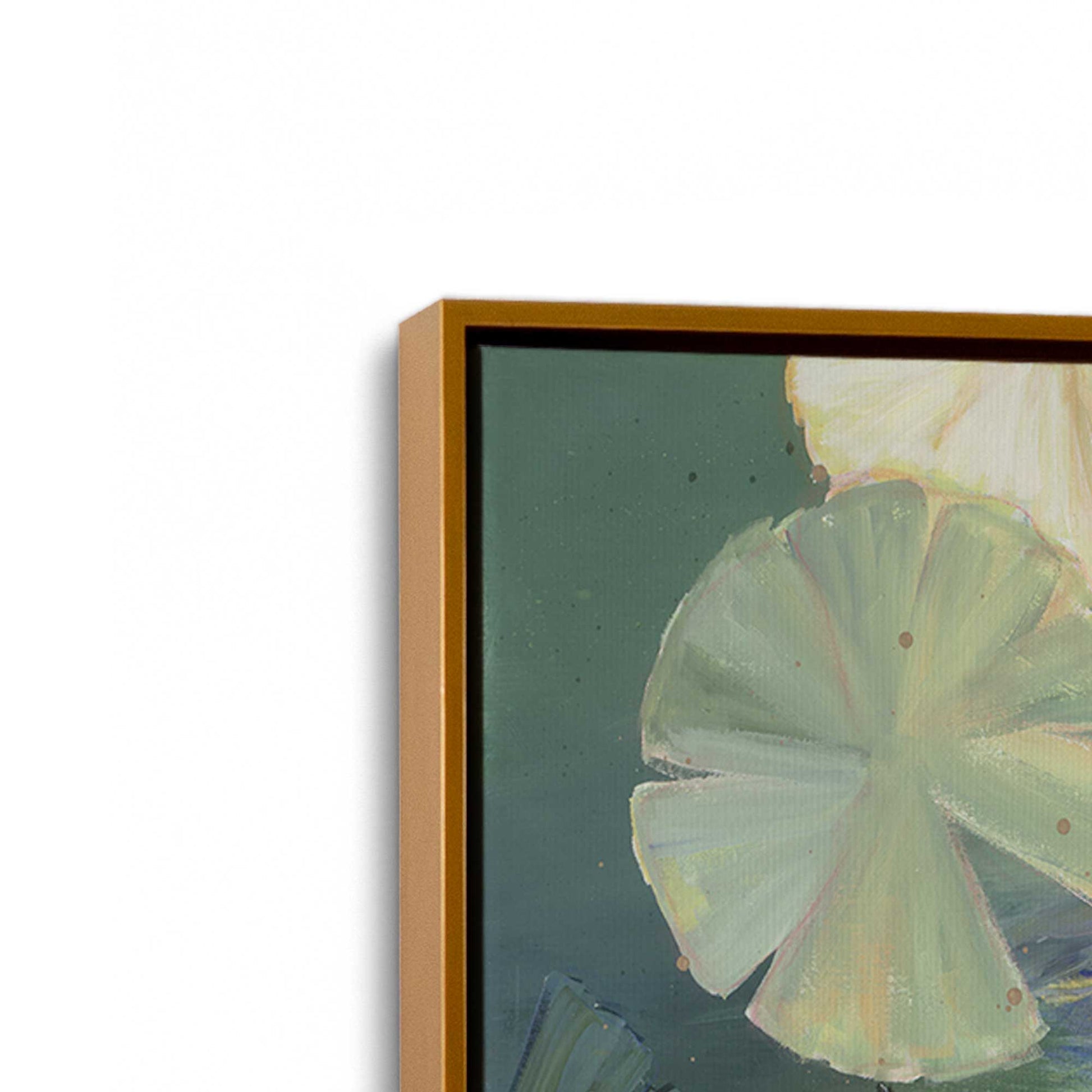 [Color:Polished Gold], Picture of art in a Polished Gold frame at an angle