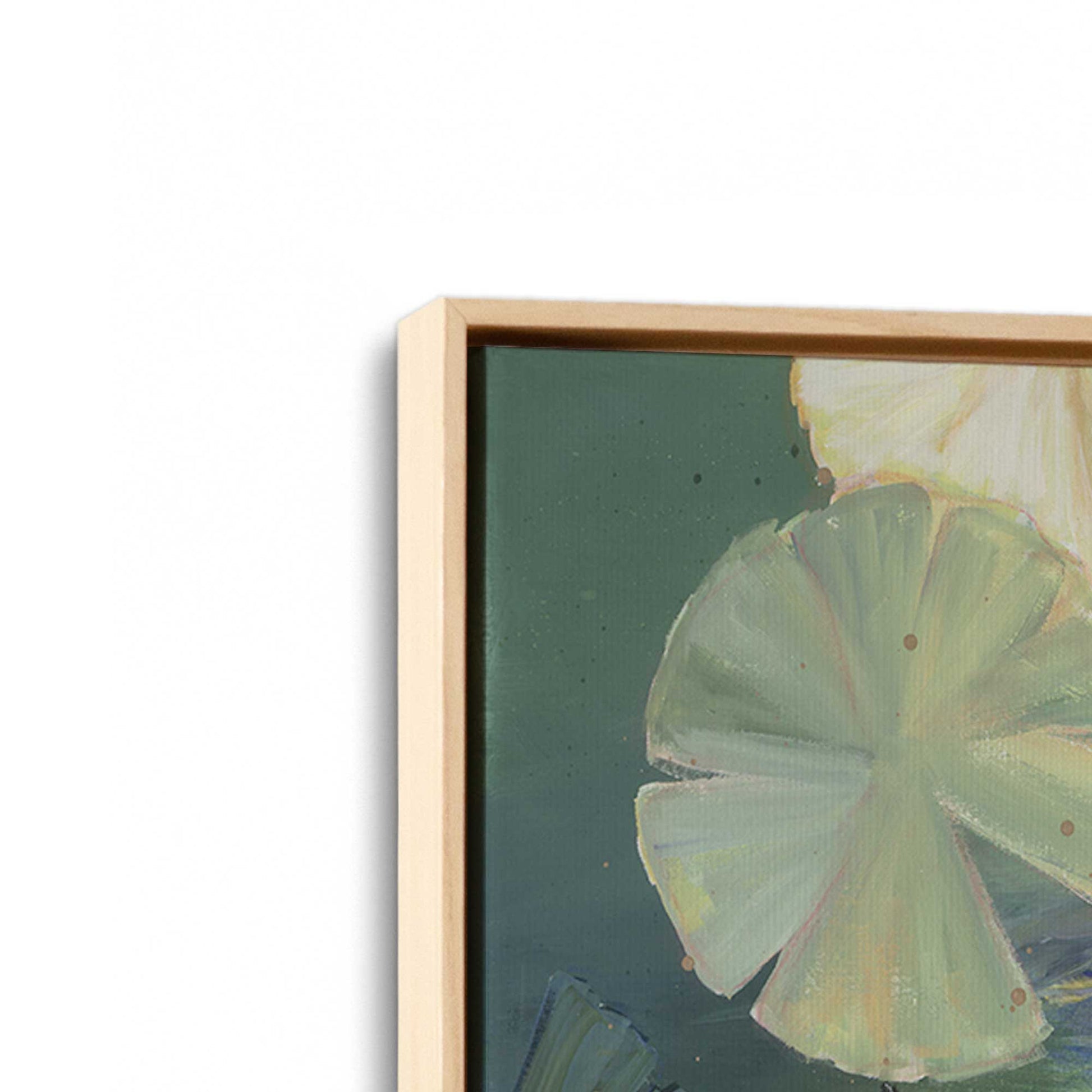 [Color:American Maple], Picture of art in a American Maple frame at an angle