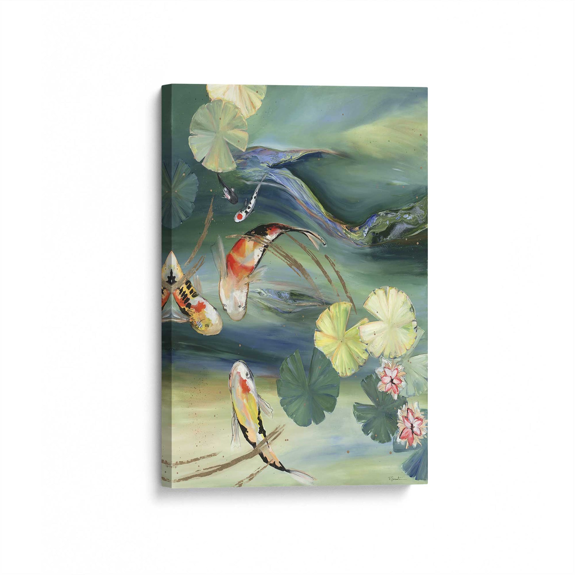 [Color:Stretched Canvas], Picture of art at an angle
