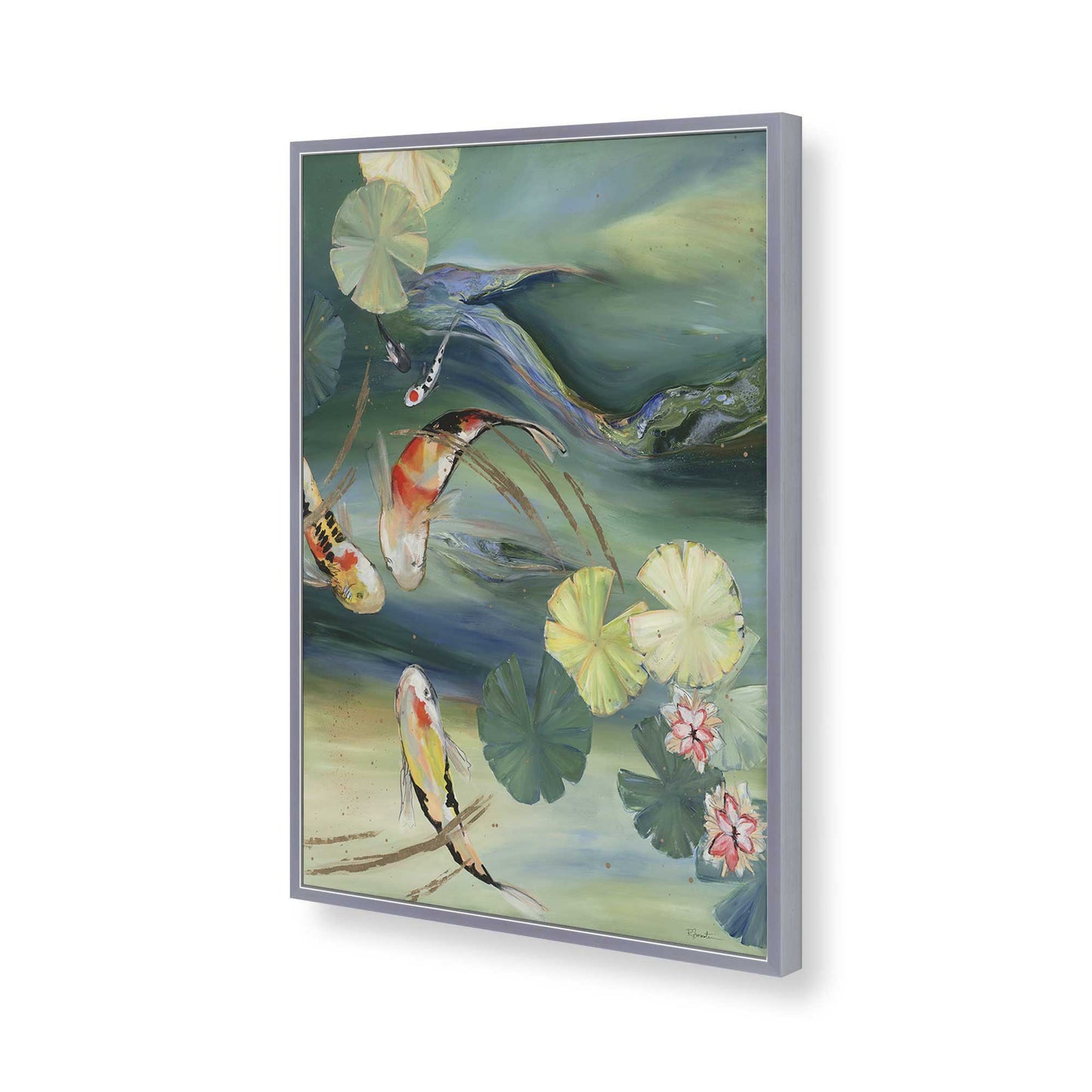 [Color:Polished Chrome], Picture of art in a Polished Chrome frame of the corner