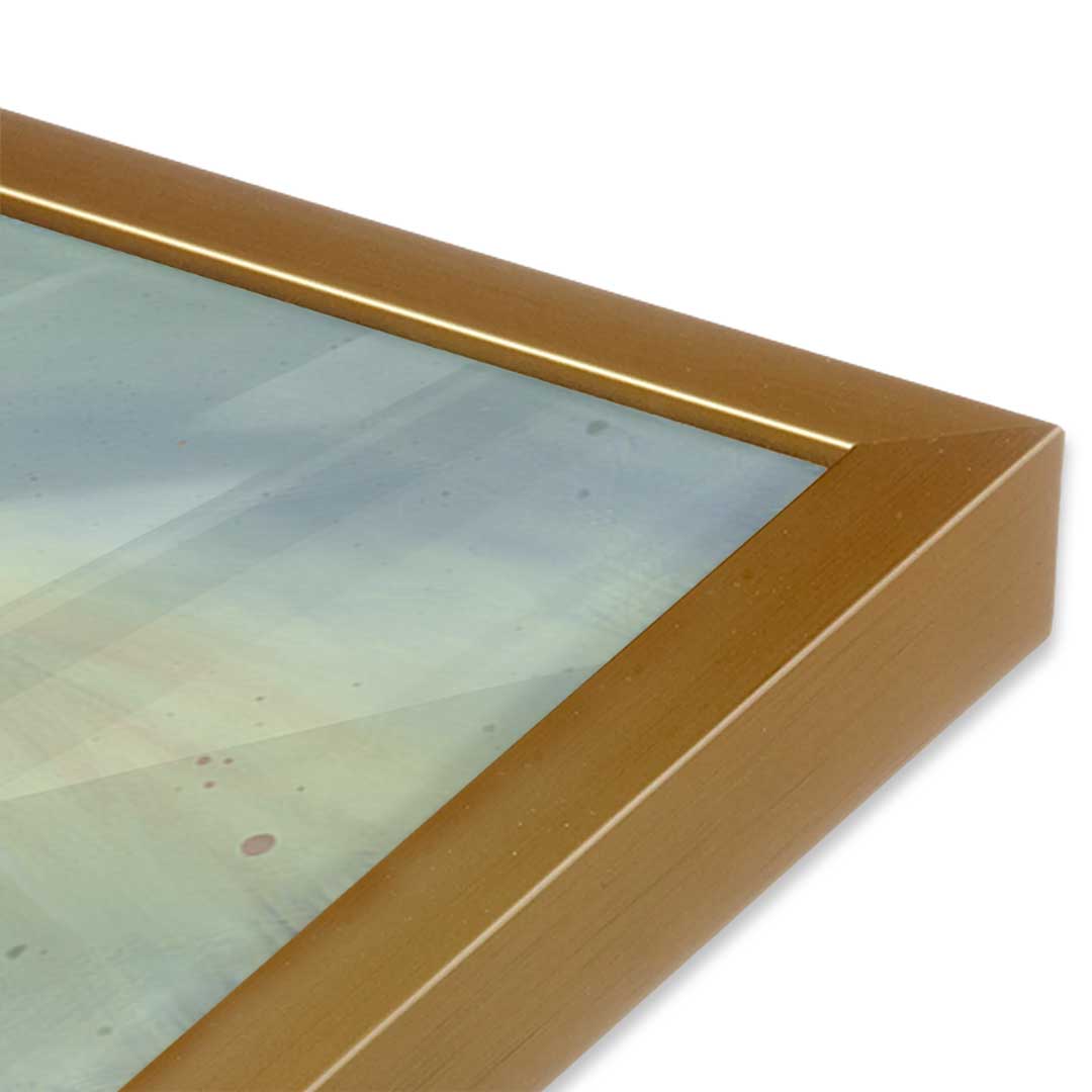 [Color:Polished Gold], Picture of art in a Polished Gold frame at an angle