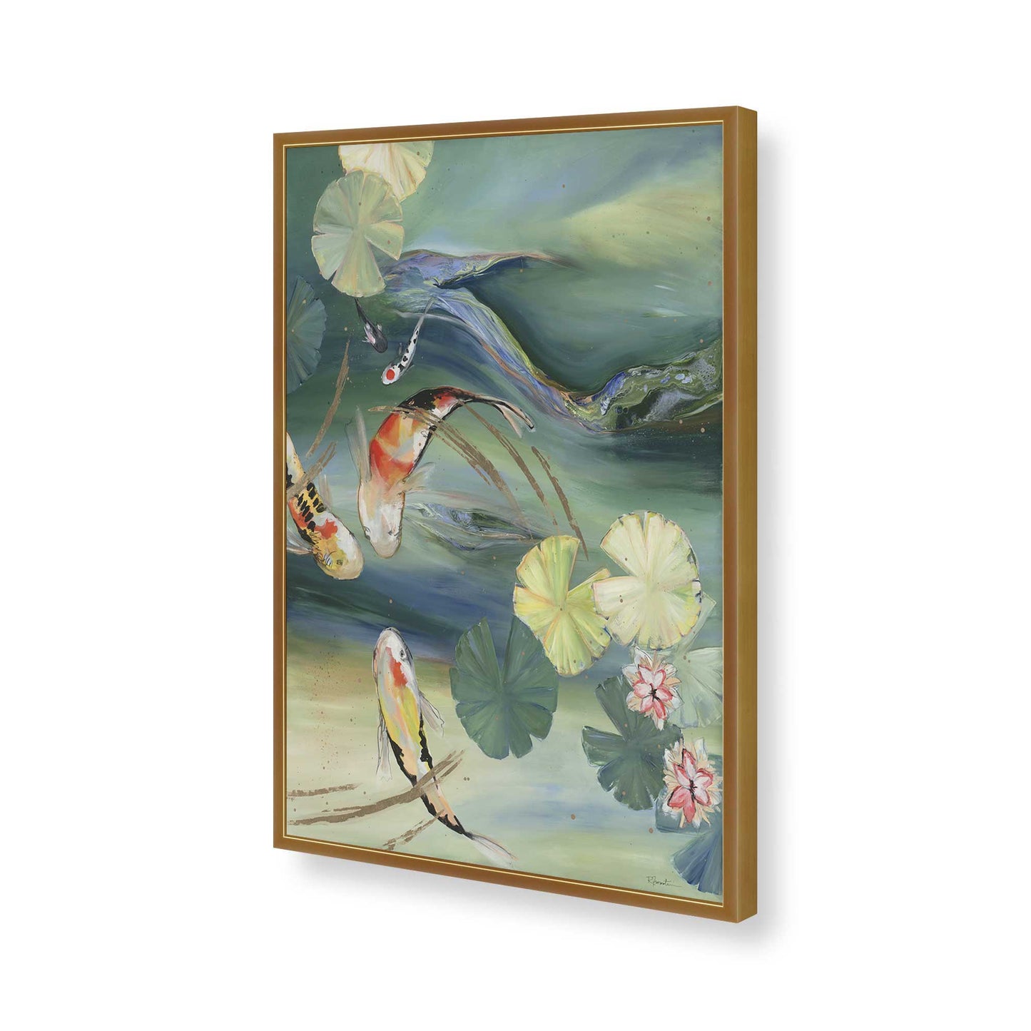 [Color:Polished Gold], Picture of art in a Polished Gold frame of the corner