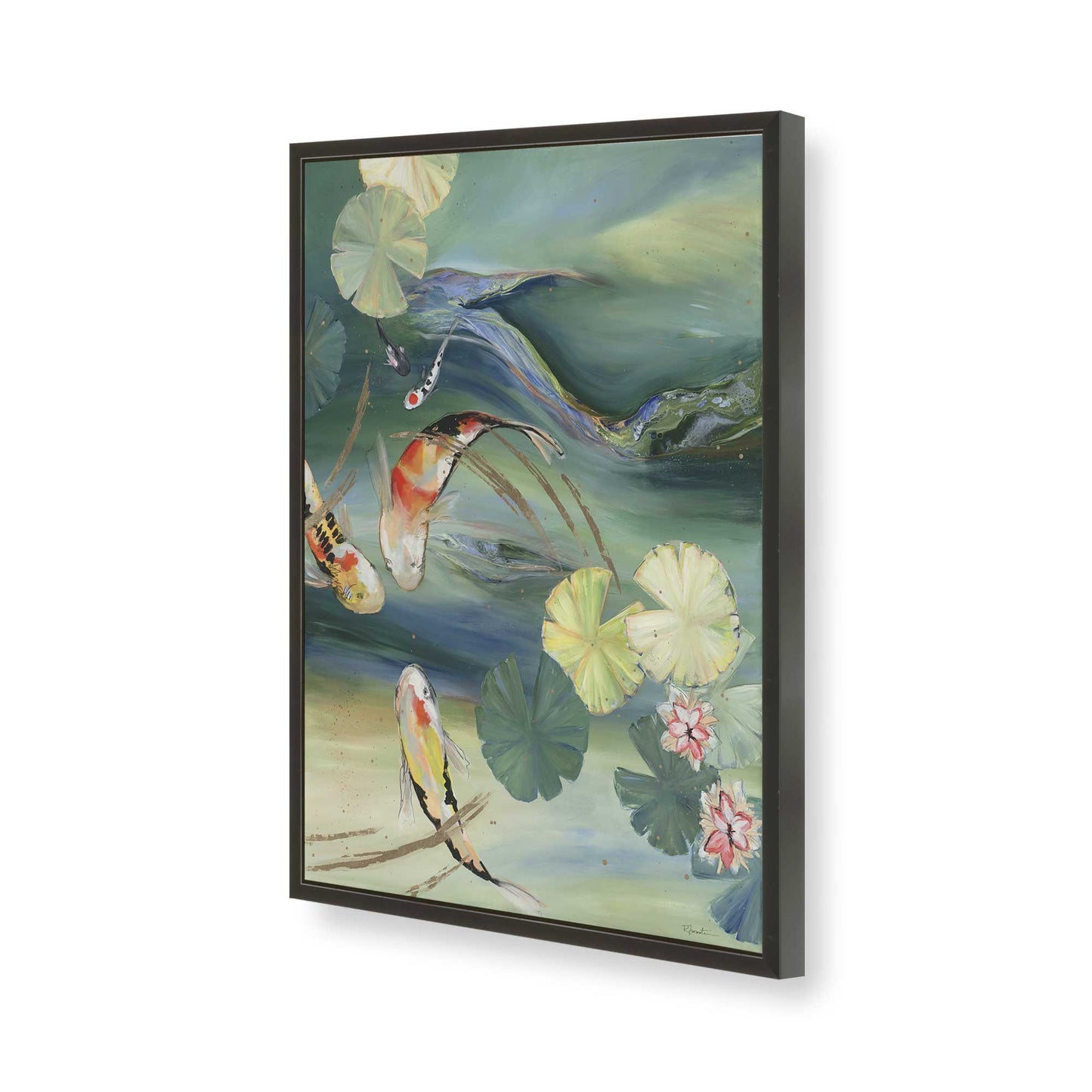[Color:Satin Black], Picture of art in a Satin Black frame of the corner