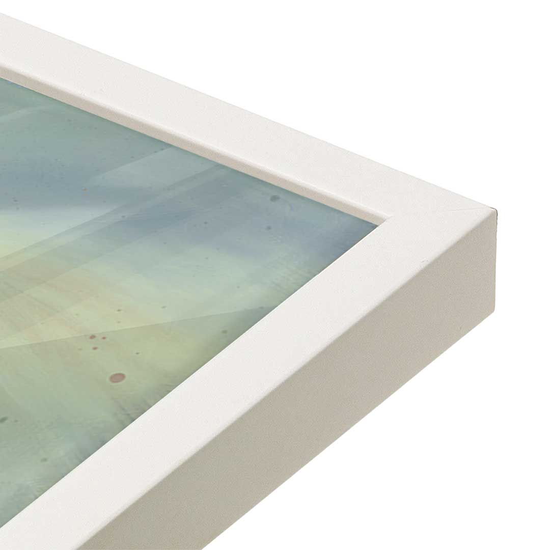 [Color:Opaque White], Picture of art in a Opaque White frame at an angle