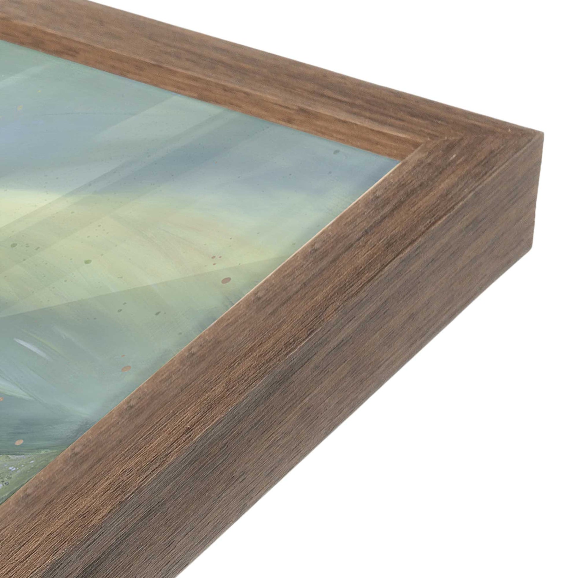 [Color:Walnut], Picture of art in a Walnut frame at an angle