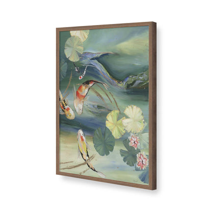 [Color:Walnut], Picture of art in a Walnut frame of the corner