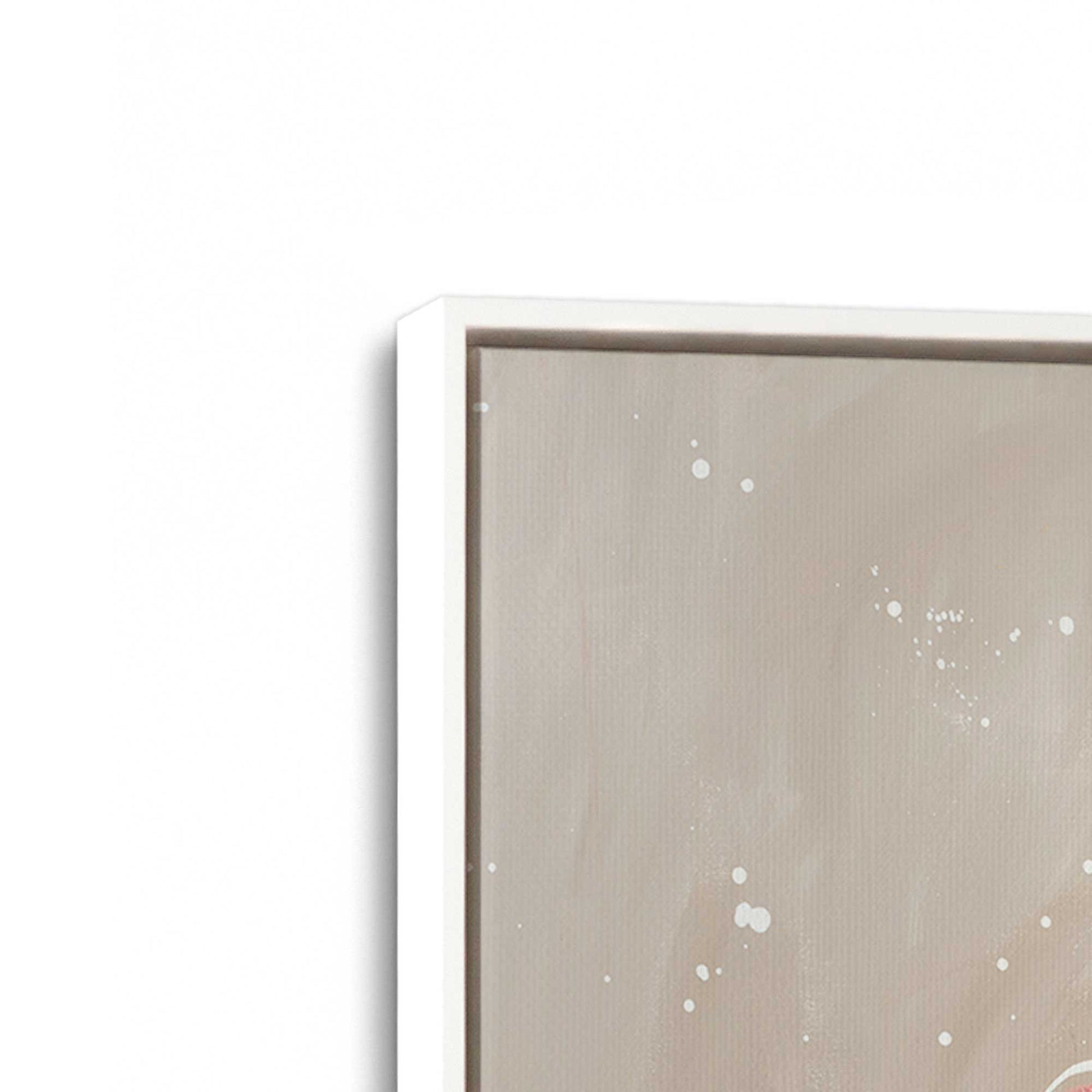 [Color:Opaque White], Picture of art in a White frame at an angle
