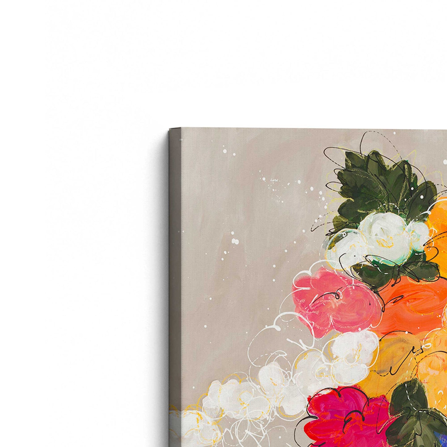 [Color:Stretched Canvas], Picture of the corner of the art