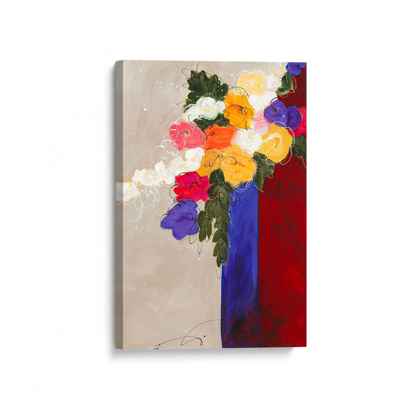 [Color:Stretched Canvas], Picture of art at an angle