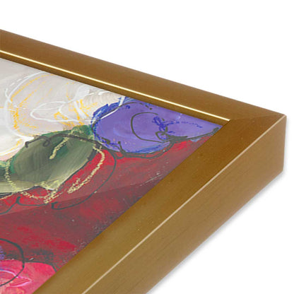 [Color:Polished Gold], Picture of art in a Polished Gold frame at an angle