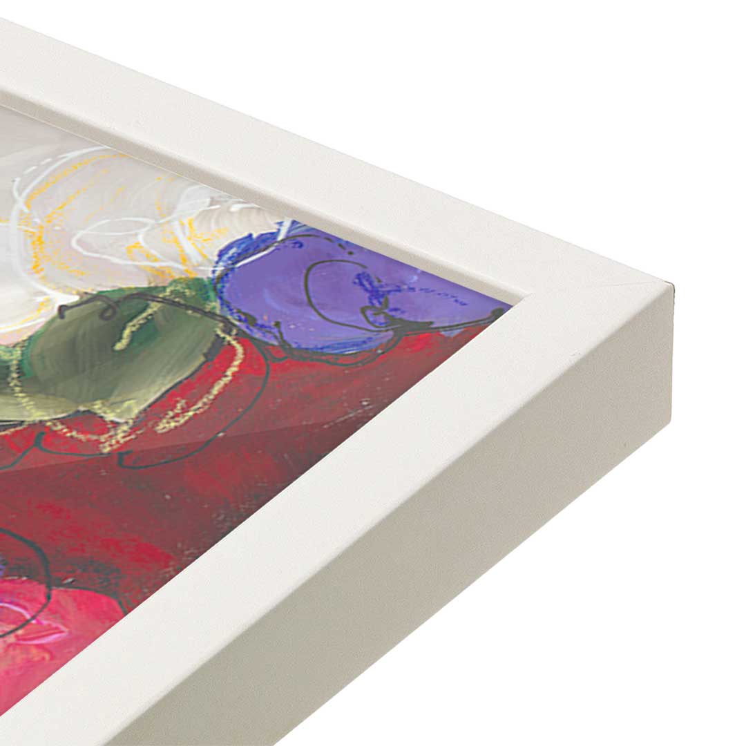 [Color:Opaque White], Picture of art in a Opaque White frame at an angle