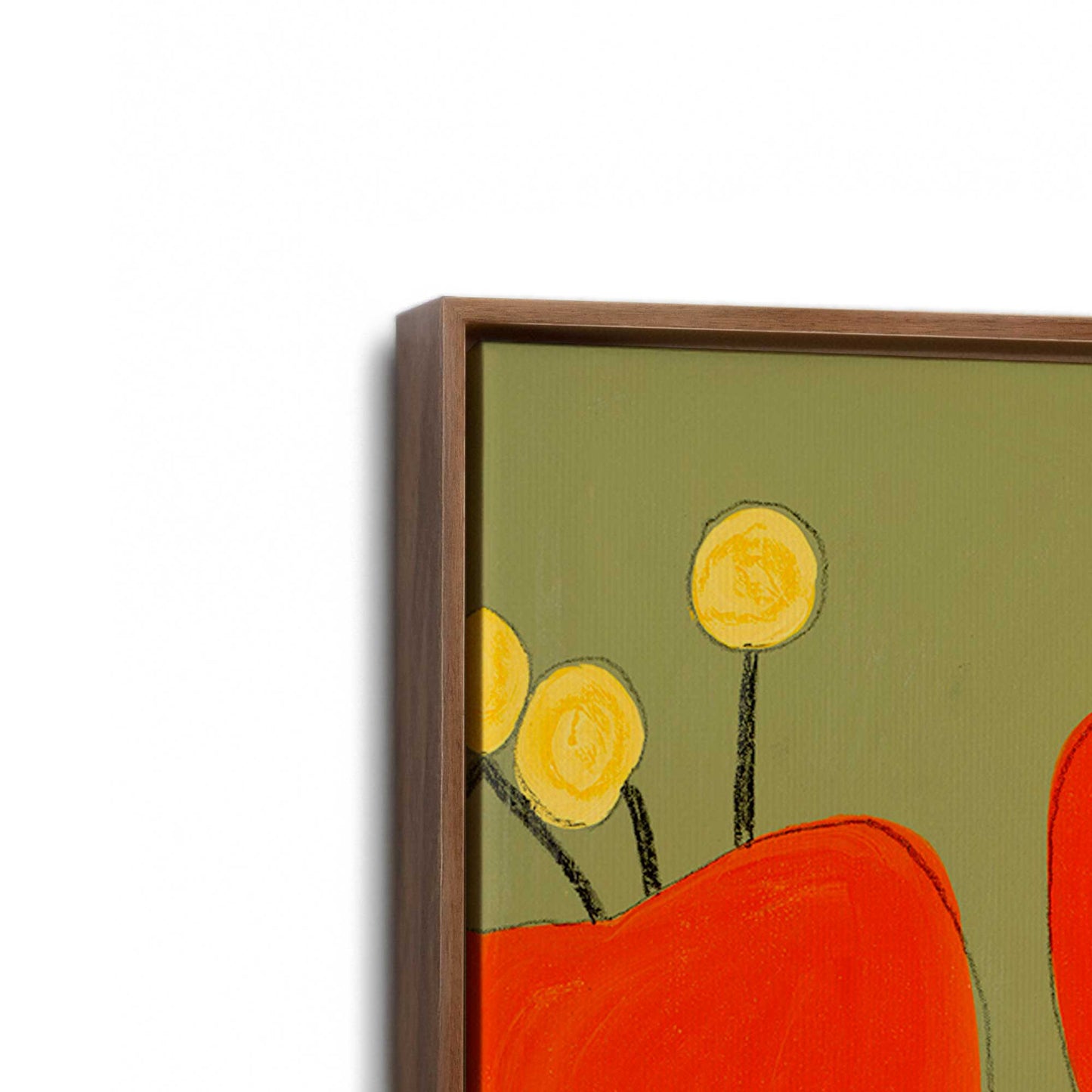 [Color:Walnut], Picture of art in a Walnut frame at an angle