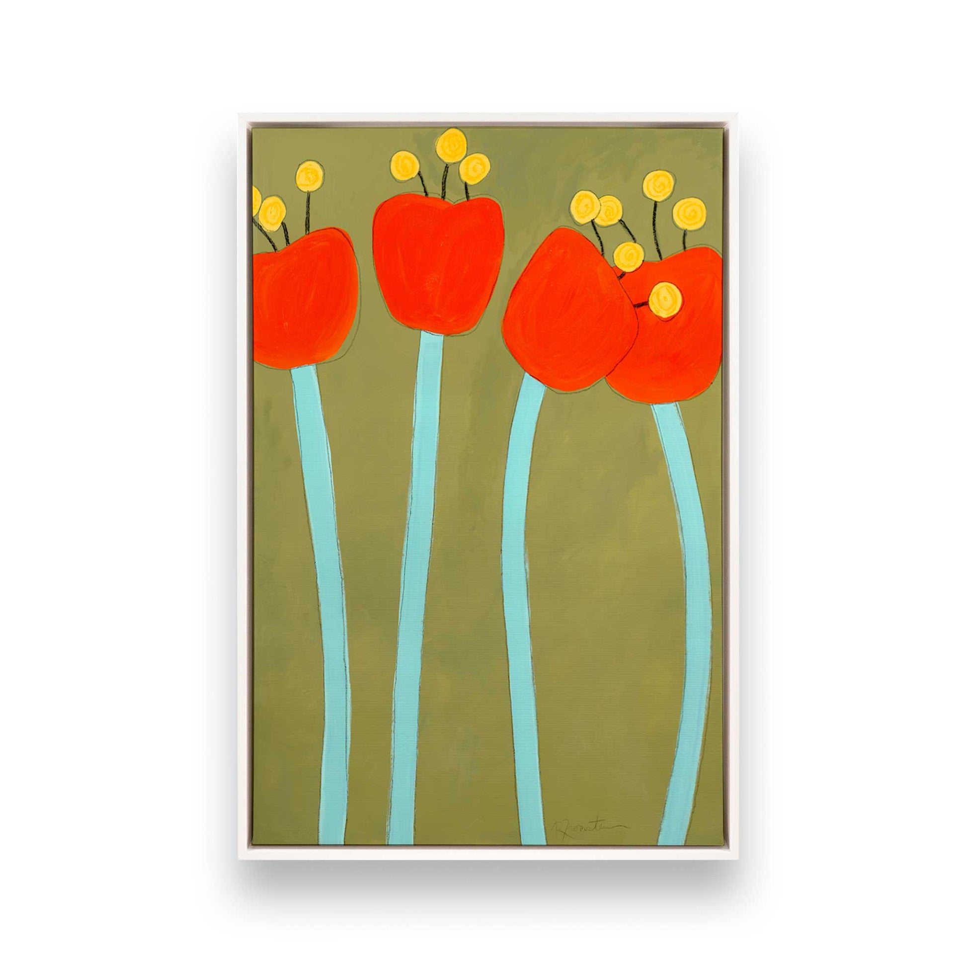 [Color:Opaque White], Picture of art in a White frame